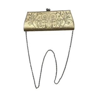 Vintage Bijoux Terner Gold Clutch Dead Stock Still has Tags